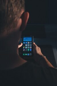 Person using AI features on a smartphone