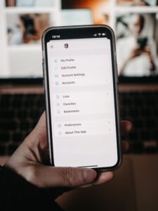 iPhone settings screen
