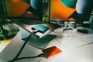 SSD connected laptop