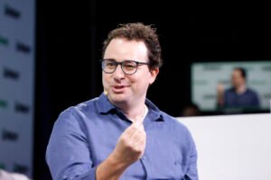 Dario Amodei, CEO of Anthropic, speaking at TechCrunch Disrupt